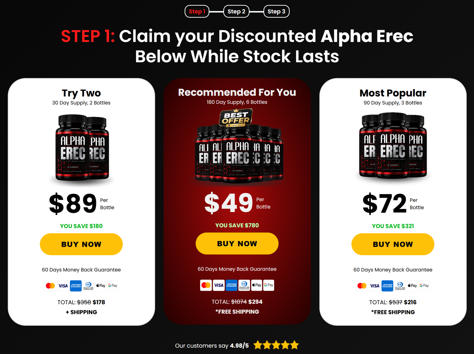 Choose your Alpha Erec kit